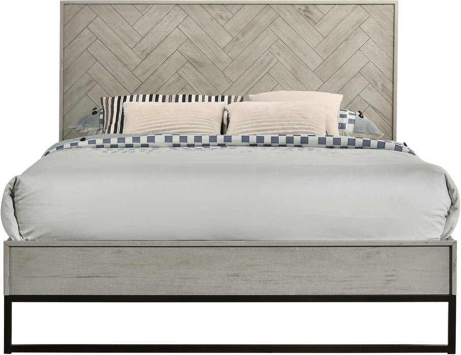 Weston Grey Stone Queen Bed (3 Boxes) - Furniture Stars (Chicago, IL)