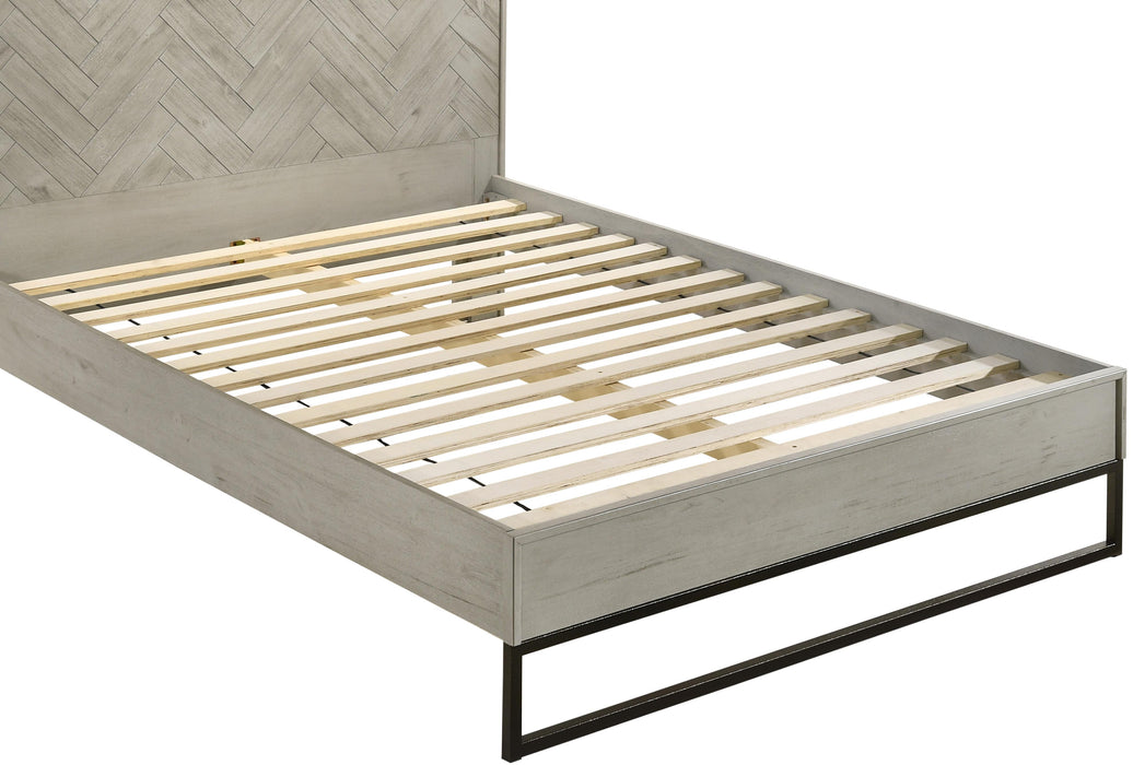 Weston Grey Stone Queen Bed (3 Boxes) - Furniture Stars (Chicago, IL)