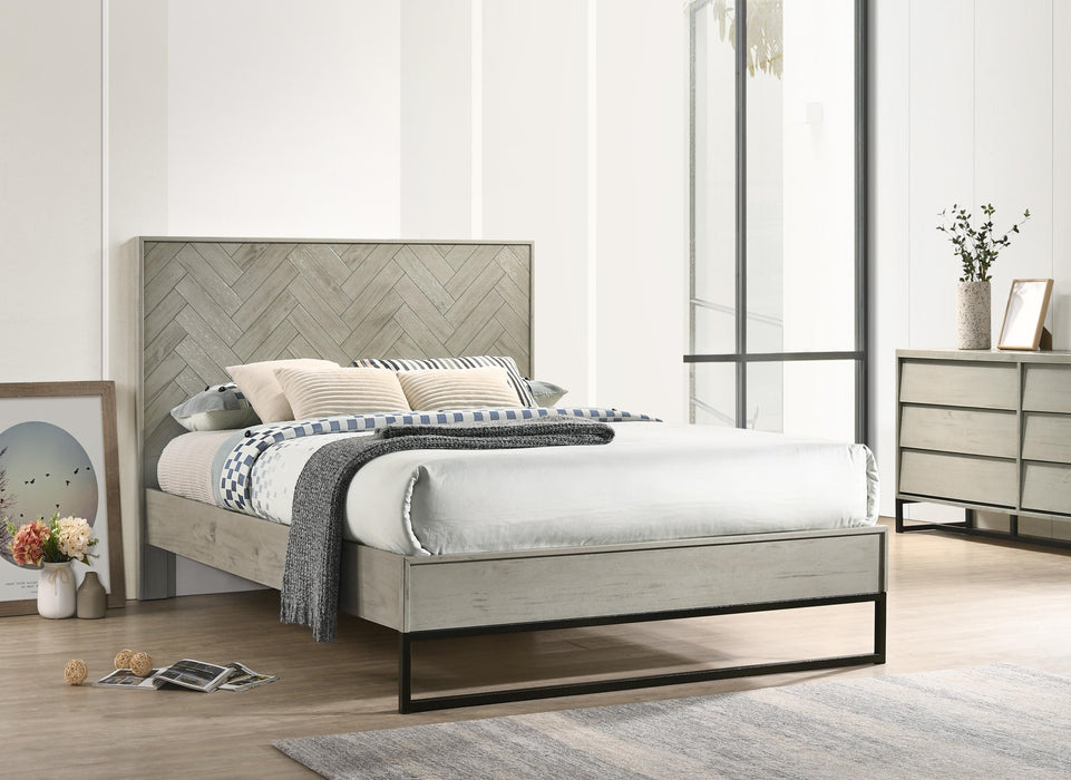 Weston Grey Stone King Bed (3 Boxes)