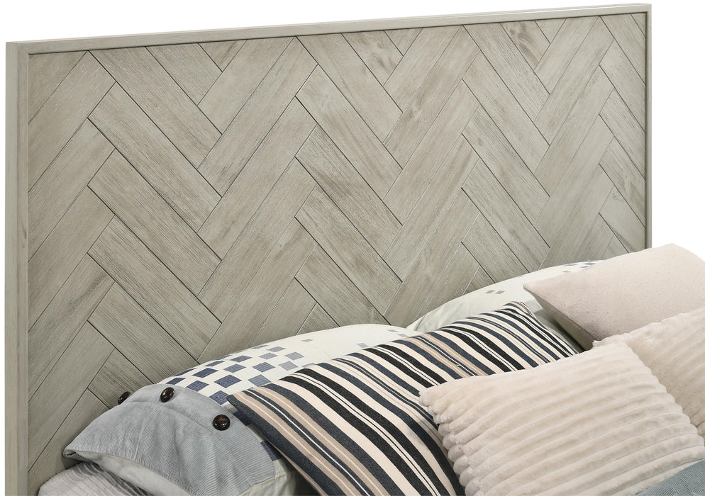 Weston Grey Stone Queen Bed (3 Boxes) - Furniture Stars (Chicago, IL)