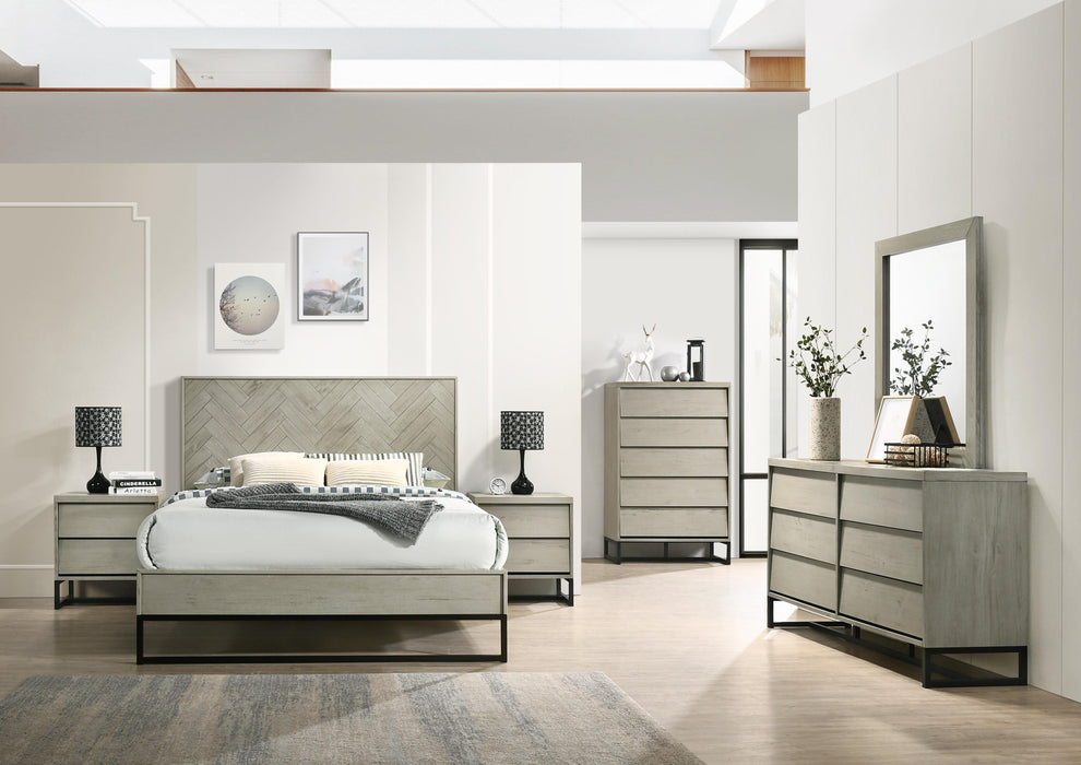 Weston Grey Stone Queen Bed (3 Boxes) - Furniture Stars (Chicago, IL)