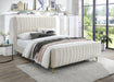 Zara Cream Velvet King Bed (3 Boxes) - Furniture Stars (Chicago, IL)