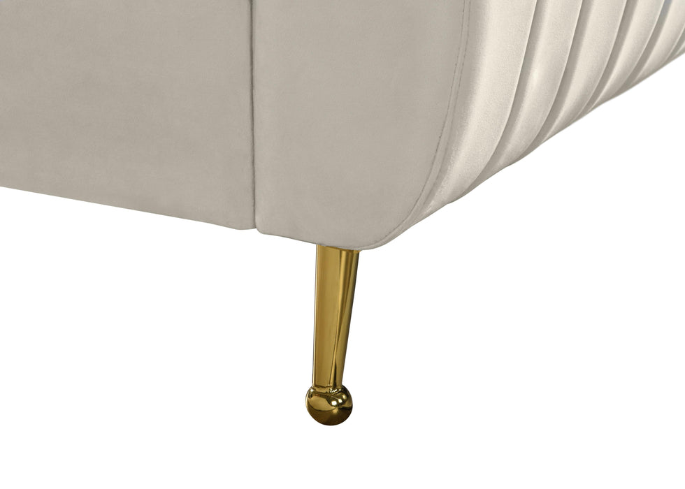 Zara Cream Velvet King Bed (3 Boxes) - Furniture Stars (Chicago, IL)