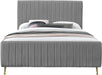 Zara Grey Velvet King Bed (3 Boxes) - Furniture Stars (Chicago, IL)