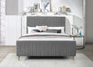 Zara Grey Velvet King Bed (3 Boxes) - Furniture Stars (Chicago, IL)