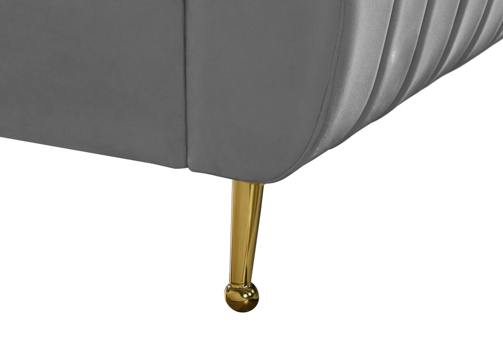 Zara Grey Velvet King Bed (3 Boxes) - Furniture Stars (Chicago, IL)
