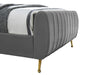 Zara Grey Velvet King Bed (3 Boxes) - Furniture Stars (Chicago, IL)