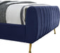 Zara Navy Velvet Queen Bed (3 Boxes) - Furniture Stars (Chicago, IL)