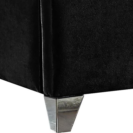 Zuma Black Velvet King Bed - Furniture Stars (Chicago, IL)