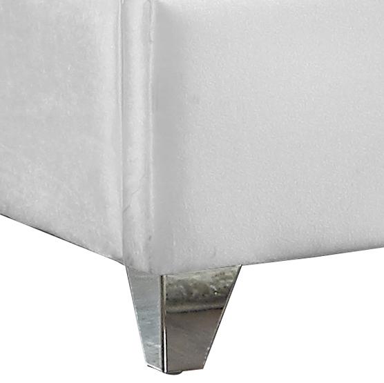 Zuma White Velvet Queen Bed - Furniture Stars (Chicago, IL)