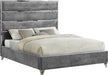 Zuma Grey Velvet King Bed - Furniture Stars (Chicago, IL)