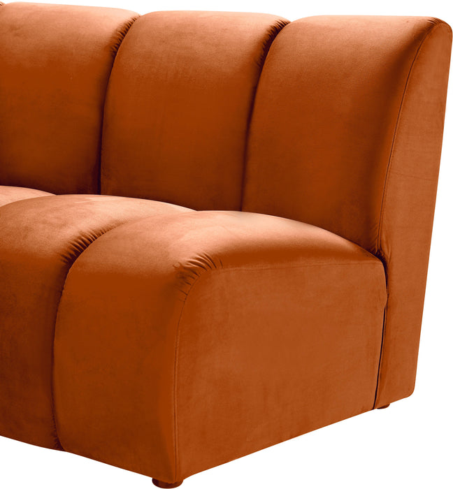 Infinity Cognac Velvet 2pc. Modular Sectional - Furniture Stars (Chicago, IL)