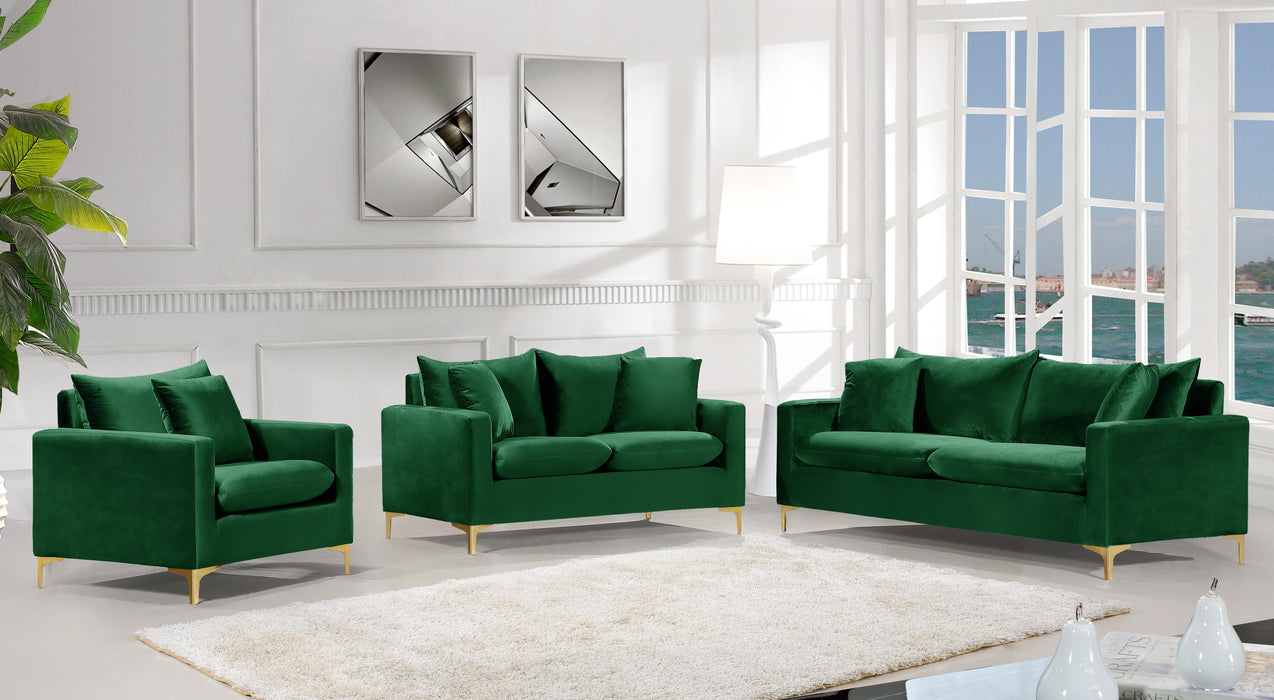 Naomi Green Velvet Loveseat - Furniture Stars (Chicago, IL)