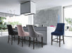 Oxford Grey Velvet Stool - Furniture Stars (Chicago, IL)