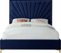 Eclipse Navy Velvet Queen Bed - Furniture Stars (Chicago, IL)