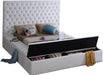 Bliss White Velvet Queen Bed (3 Boxes) - Furniture Stars (Chicago, IL)