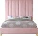 Via Pink Velvet Queen Bed - Furniture Stars (Chicago, IL)