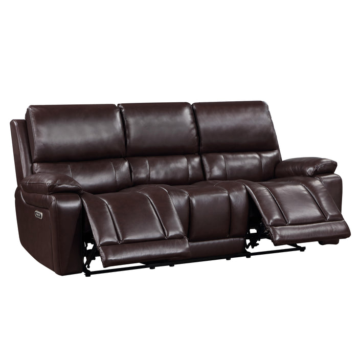 CICERO SOFA  W/ PWR FR & HR -BROWN