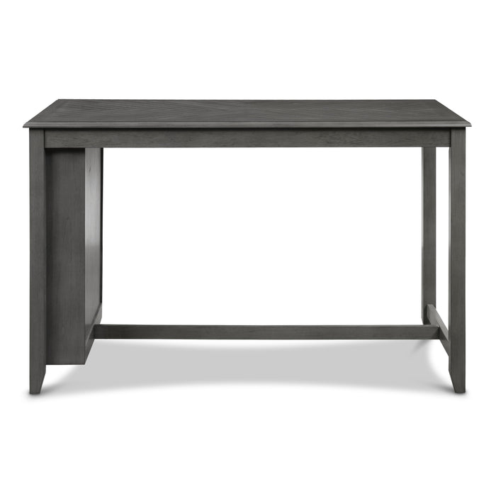 AMY 60" COUNTER TABLE+CHAIRS W/STG (5 PCS) -GRAY