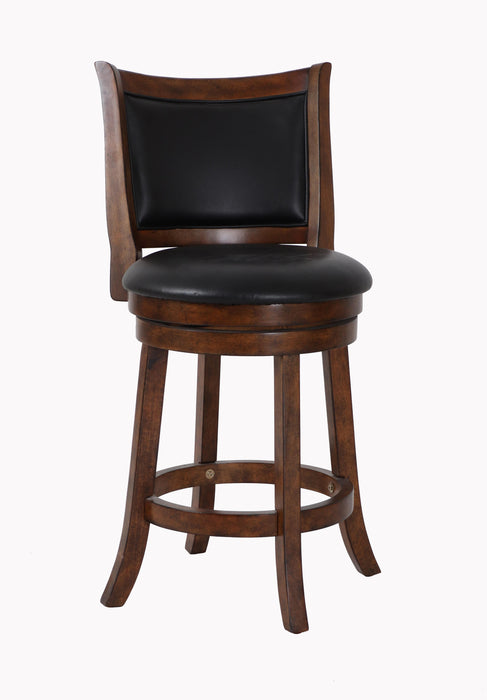 BRISTOL 24" COUNTER STOOL-DK BROWN W/PU SEAT