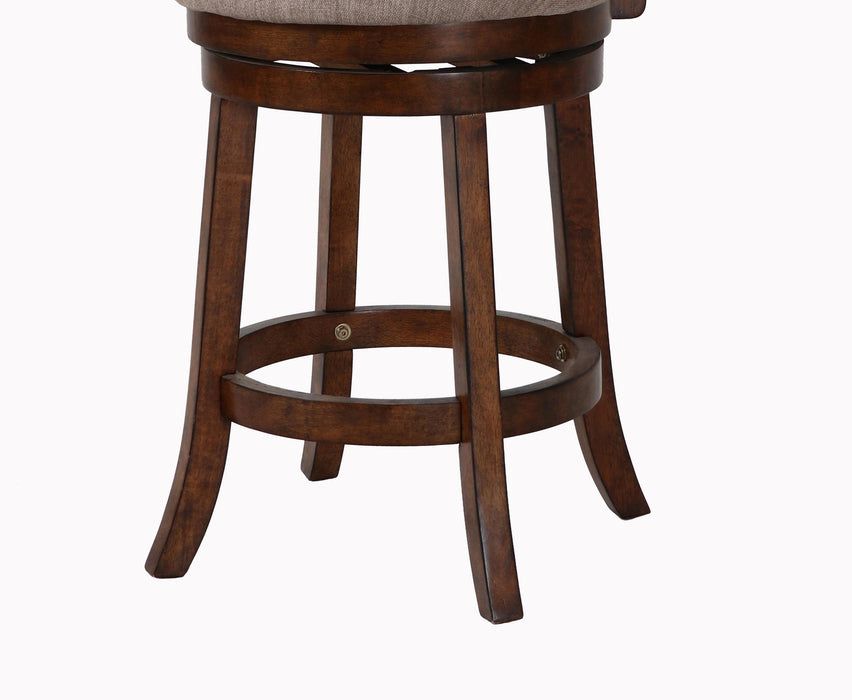 ABERDEEN 24" COUNTER STOOL-DK BROWN W/FABRIC SEAT - Furniture Stars (Chicago, IL)