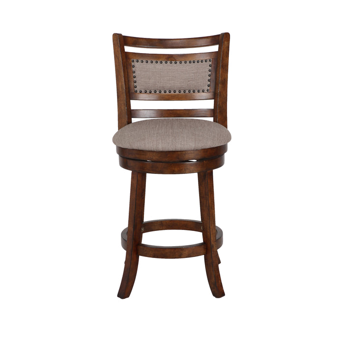 ABERDEEN 24" COUNTER STOOL-DK BROWN W/FABRIC SEAT - Furniture Stars (Chicago, IL)