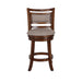 ABERDEEN 24" COUNTER STOOL-DK BROWN W/FABRIC SEAT - Furniture Stars (Chicago, IL)