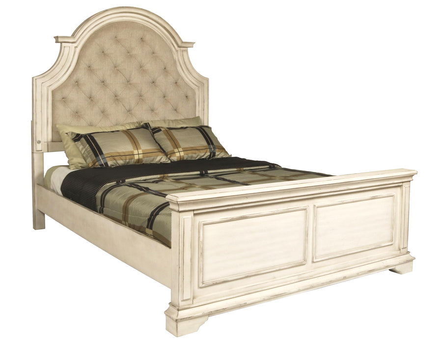 ANASTASIA Eastern King-California King EK/K FOOTBOARD & SLATS - ANT. WHITE