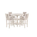 AMY 5 PC COUNTER TABLE SET-BISQUE - Furniture Stars (Chicago, IL)