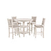 AMY 5 PC COUNTER TABLE SET-BISQUE - Furniture Stars (Chicago, IL)