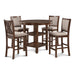 AMY 5 PC COUNTER DINING SET-CHERRY - Furniture Stars (Chicago, IL)