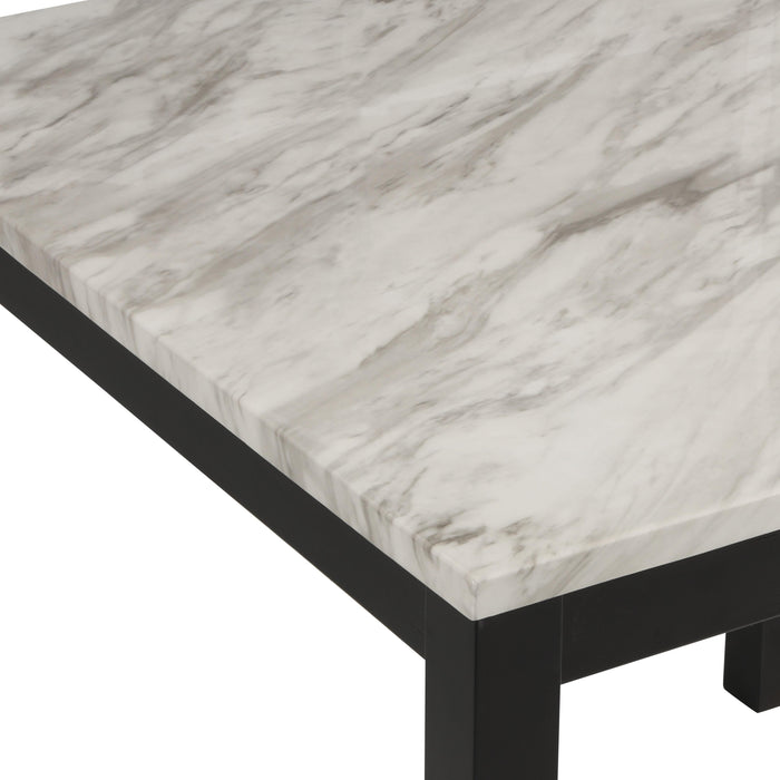 CELESTE 5PC 42" MARBLE FINISH COUNTER TABLE & 4 CHAIRS-GRAY - Furniture Stars (Chicago, IL)
