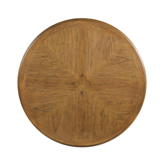 CORI ROUND DINING 5 PC SET-BISQUE/BROWN - Furniture Stars (Chicago, IL)