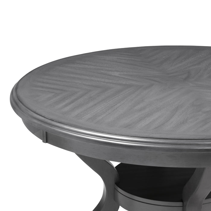 CORI ROUND DINING 5 PC SET-GRAY - Furniture Stars (Chicago, IL)