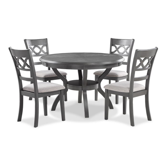 CORI ROUND DINING 5 PC SET-GRAY - Furniture Stars (Chicago, IL)
