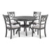 CORI ROUND DINING 5 PC SET-GRAY - Furniture Stars (Chicago, IL)