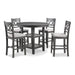CORI COUNTER 5 PC SET-GRAY - Furniture Stars (Chicago, IL)