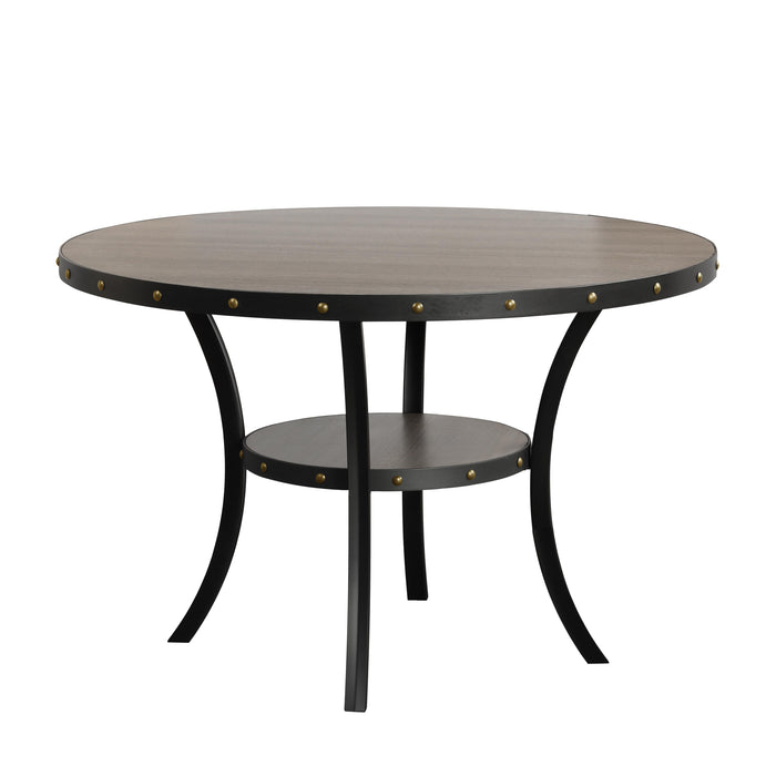CRISPIN 48" ROUND DINING TABLE-GRAY - Furniture Stars (Chicago, IL)