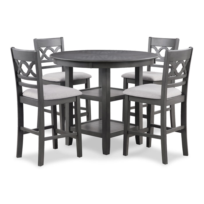 CORI COUNTER 5 PC SET-GRAY - Furniture Stars (Chicago, IL)
