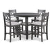 CORI COUNTER 5 PC SET-GRAY - Furniture Stars (Chicago, IL)