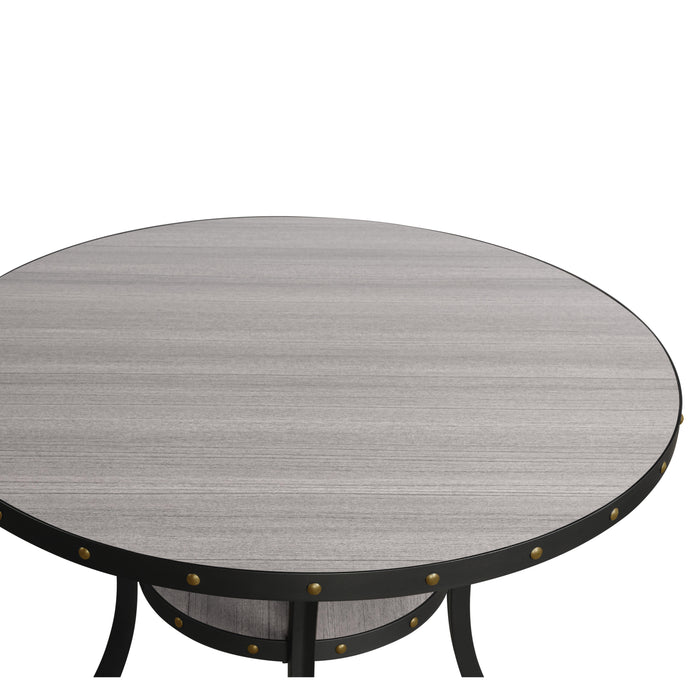 CRISPIN 48" ROUND DINING TABLE-GRAY - Furniture Stars (Chicago, IL)