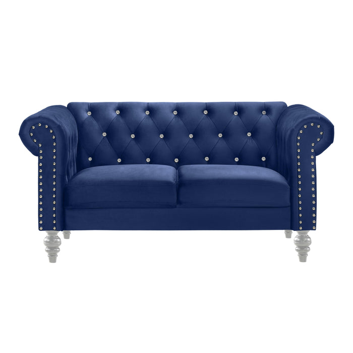 EMMA CRYSTAL LOVESEAT-ROYAL BLUE - Furniture Stars (Chicago, IL)