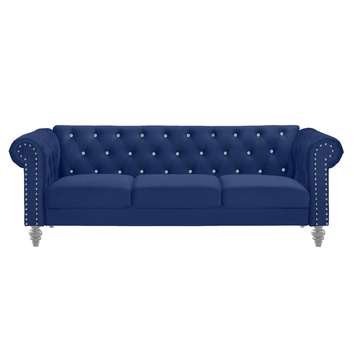 EMMA CRYSTAL SOFA-ROYAL BLUE - Furniture Stars (Chicago, IL)