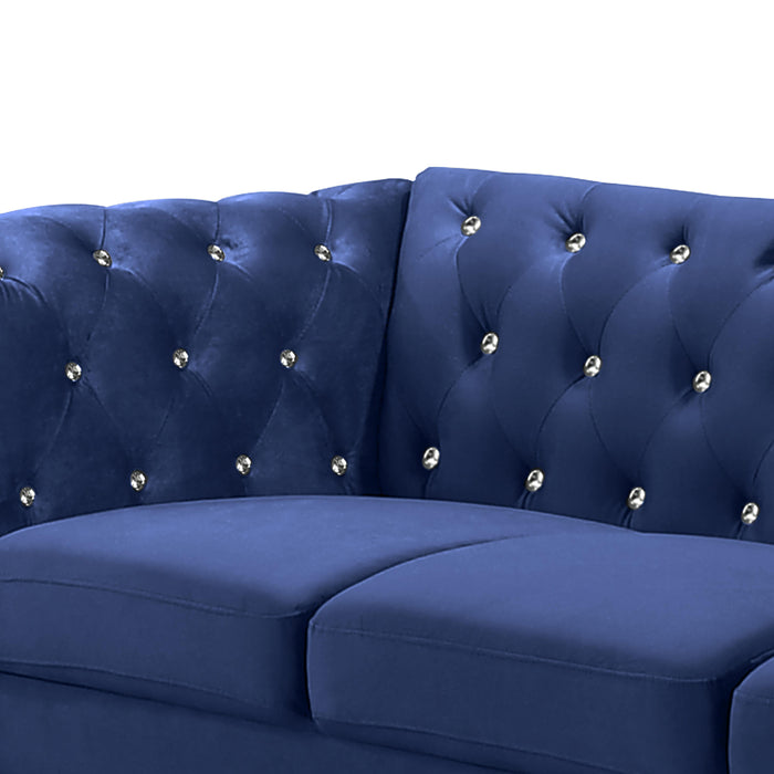 EMMA CRYSTAL SOFA-ROYAL BLUE - Furniture Stars (Chicago, IL)