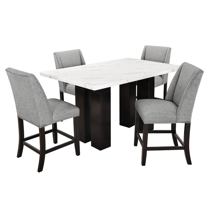 FAUST COUNTER CHAIR (2 PER CARTON)-GRAY - Furniture Stars (Chicago, IL)