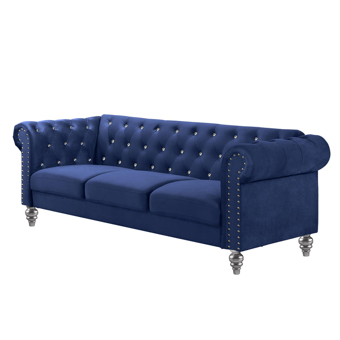 EMMA CRYSTAL SOFA-ROYAL BLUE - Furniture Stars (Chicago, IL)