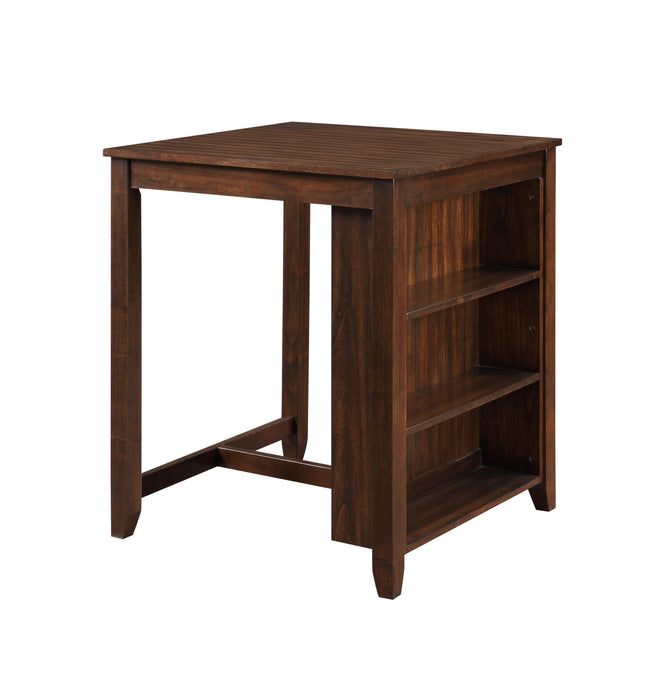 GIA 30" COUNTER TABLE W/2 CHAIRS & STG SHELF-CHERRY - Furniture Stars (Chicago, IL)