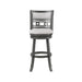 GIA 29" SWIVEL BARSTOOL-GRAY W/GRAY FABRIC SEAT - Furniture Stars (Chicago, IL)