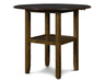 GIA 42" COUNTER  DROP LEAF TABLE W/2 CHAIRS-BROWN - Furniture Stars (Chicago, IL)