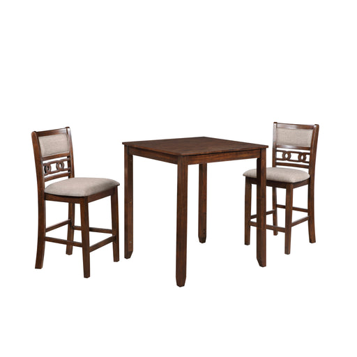 GIA 30" COUNTER TABLE W/2 CHAIRS & STG SHELF-CHERRY - Furniture Stars (Chicago, IL)